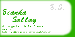 bianka sallay business card